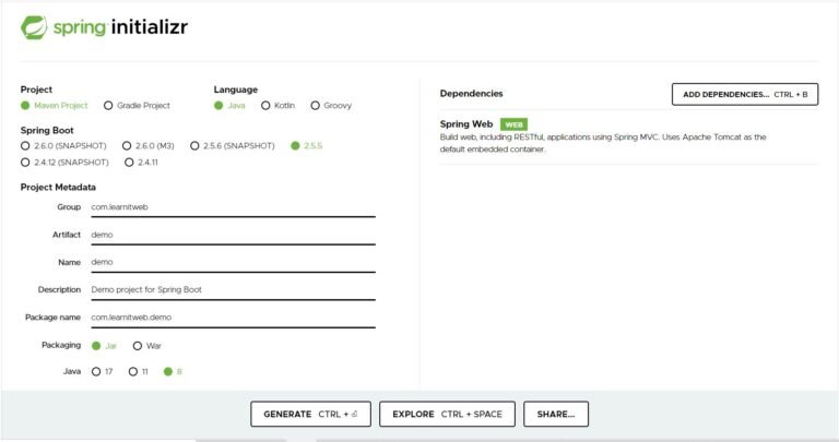 Bootstrap a simple application in Spring Boot - Learnitweb